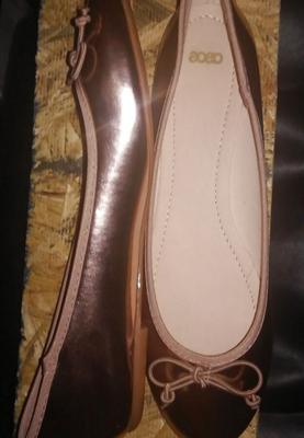 Asos - Lily Pad Ballet Flats -- Patent Rose Gold