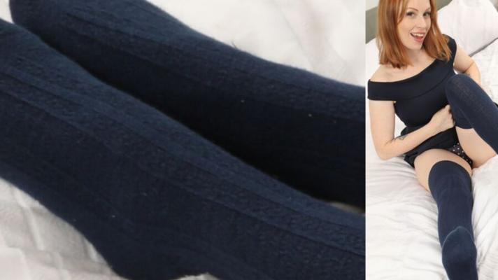 Both feet laying down - side pose