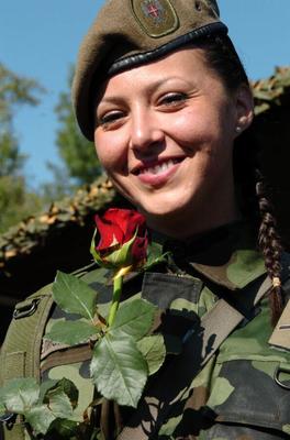 Female soldiers and paramilitary police