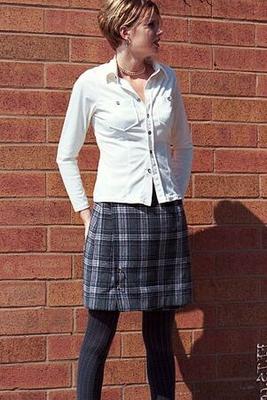 claudine - schoolgirl in black pantyhose