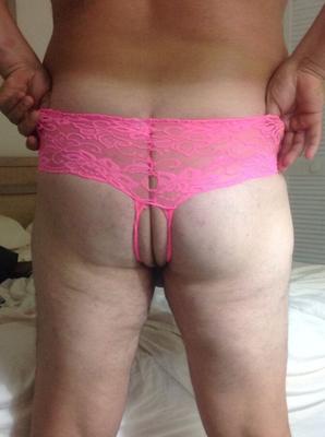 Yo bragas rosas sin entrepierna