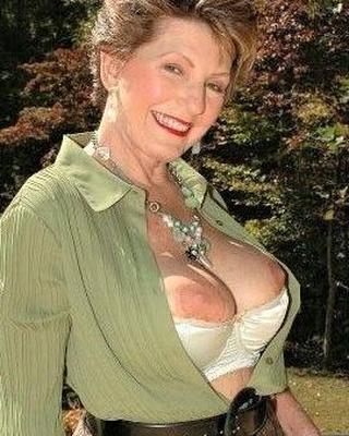 Gran has discovered shelf bras (no captions)