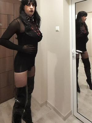 Preto Fetiche Sissy Provocando