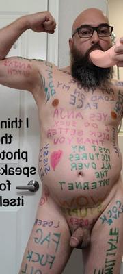 Patético Idiota Sissy Maricón Cuerpo Escritura Perdedor