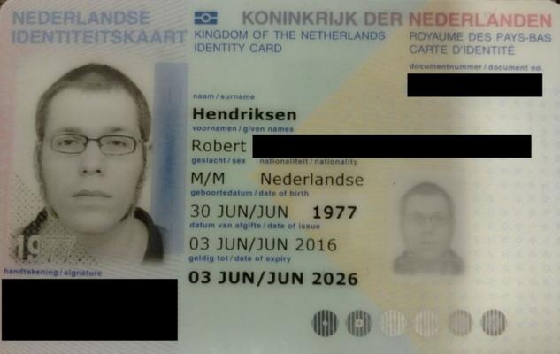 Robert Hendriksen, Netherlands. Striptease with ID card in women