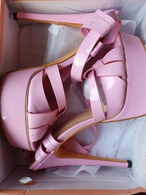 Platform High Heels Pink Summer Ladies Shoes Buckle Party Dress