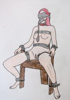 Drawn illustrations for fantasy BDSM story