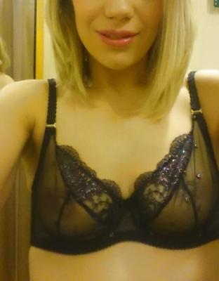Trying new bra on