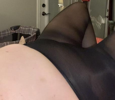 Midweek black pantyhose fun