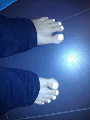 blue with white nails