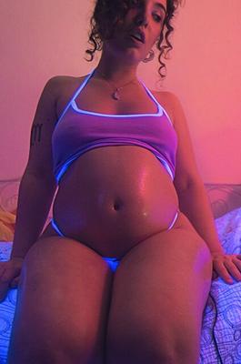 Maria Alive thin girl big belly