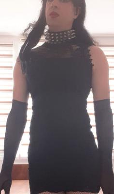 Lace Dress and fishnets look always slutty