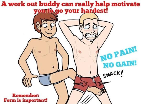 Ballbusting-Cartoon-Untertitel m/m