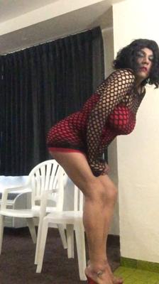 Naomi crossdressing in the motel �Mustang Motel�