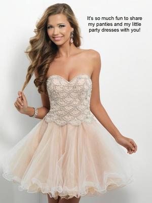 Solo Shiny Satin Dress Slip Upskirt Panties Innocent Babes