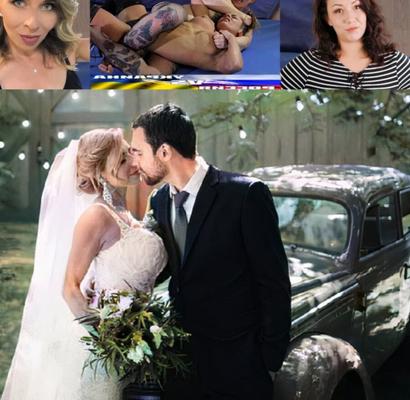 Hochzeitstag und sie in