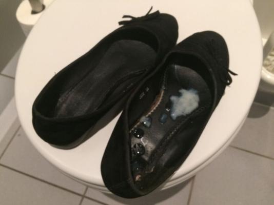 Die Ballerinas der Arbeitskollegin benutzt