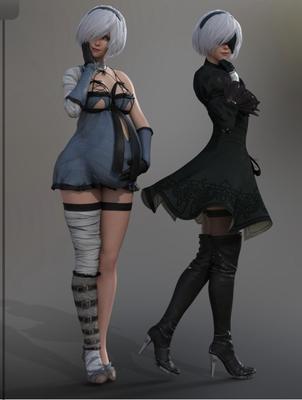 3D 妊娠中の 2B アート