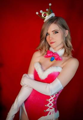 クリスマス ピーチ姫 コスプレ サテン手袋付き