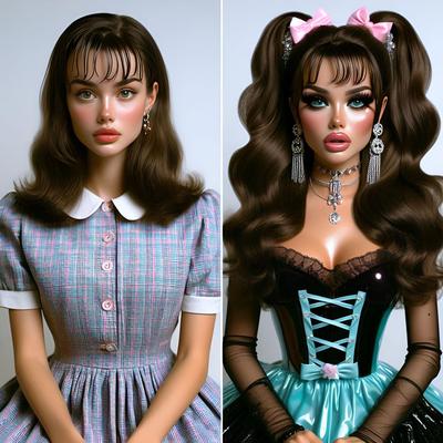 上部の変身の上にウルトラフェムAIアート *