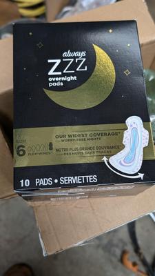 always zzz size "" overnight pad