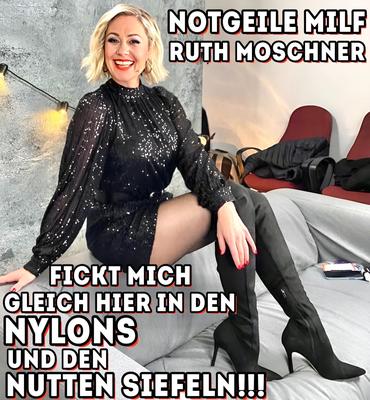 MILF Nylon Schlampe Ruth Moschner, Willige TV Nuttte