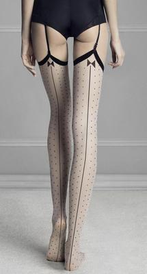 Polka dot nylons are so sexy