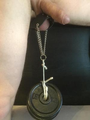 Weights on my testicles again