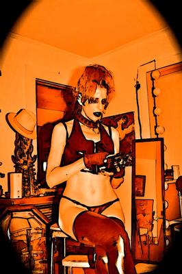 Fetish Slut Smokes Black and Gold