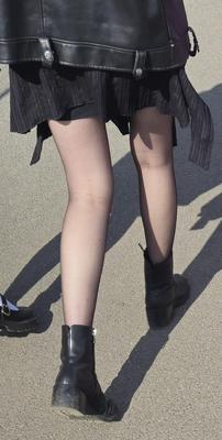Girl in black pantyhose