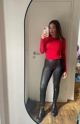 Кожаные леггинсы Wetlook Spandex Lastex Girls