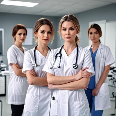 Female Doctors and Nurses 