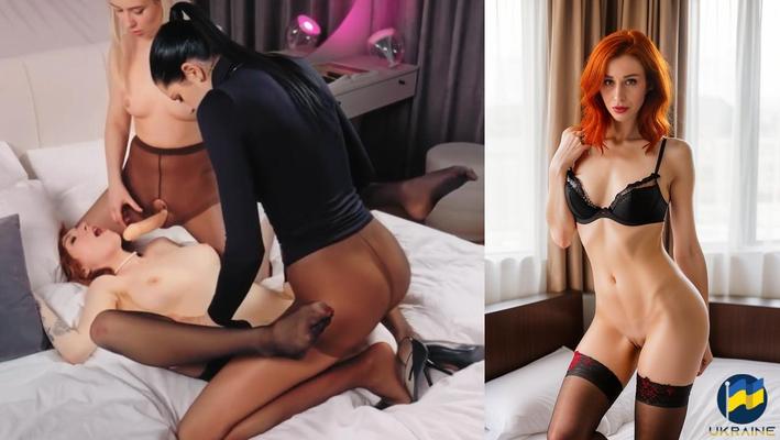 Ukrainian Anna Ivanchenko Fucked by Russian Lesbians